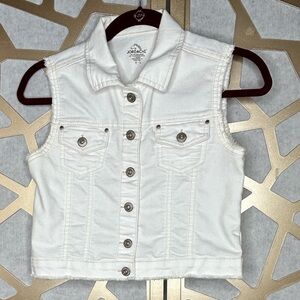 JORDACHE white denim vest